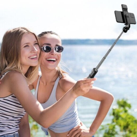 Selfie tripod stick 24'' adjustable bluetooth wireless remote for i phone & more - Picture 5 of 6